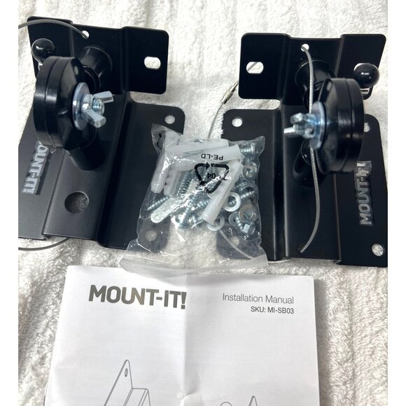 Mount-It! Speaker Mount MI-SB03 Steel/Aluminum Adjustable 33lbs Load 360° Tilt 9 - Picture 6 of 9